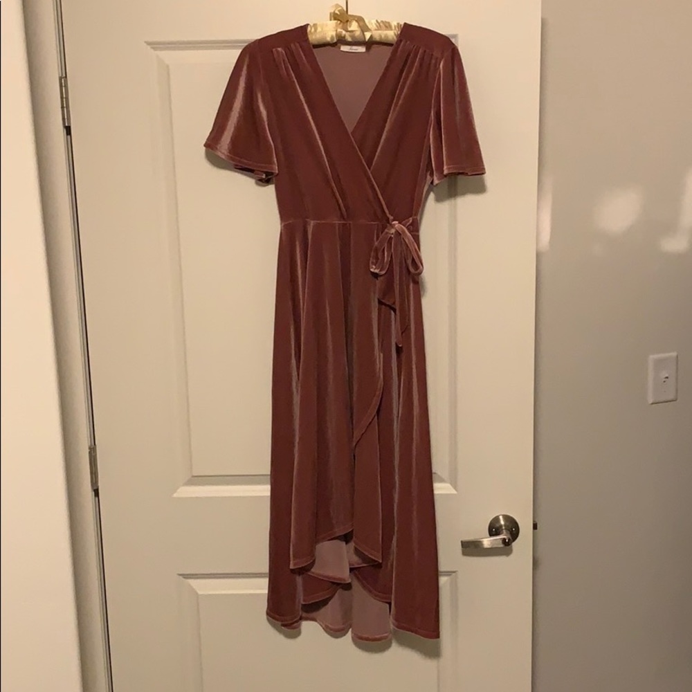 Pink Velvet Dress